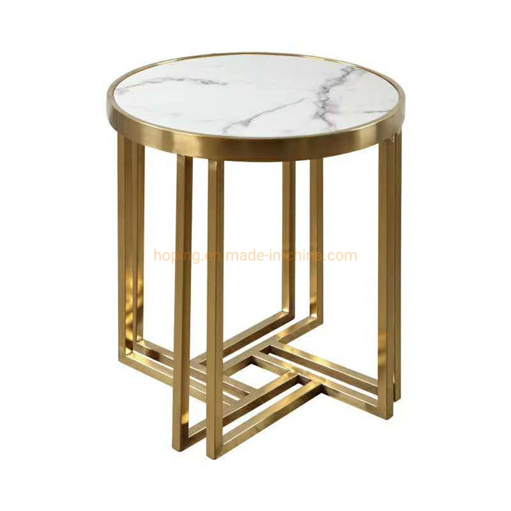 Cross Frame X Marble Table Wholesale/Supplier Market Chinese Outdoor Hotel Office Modern Home Living Room Furniture