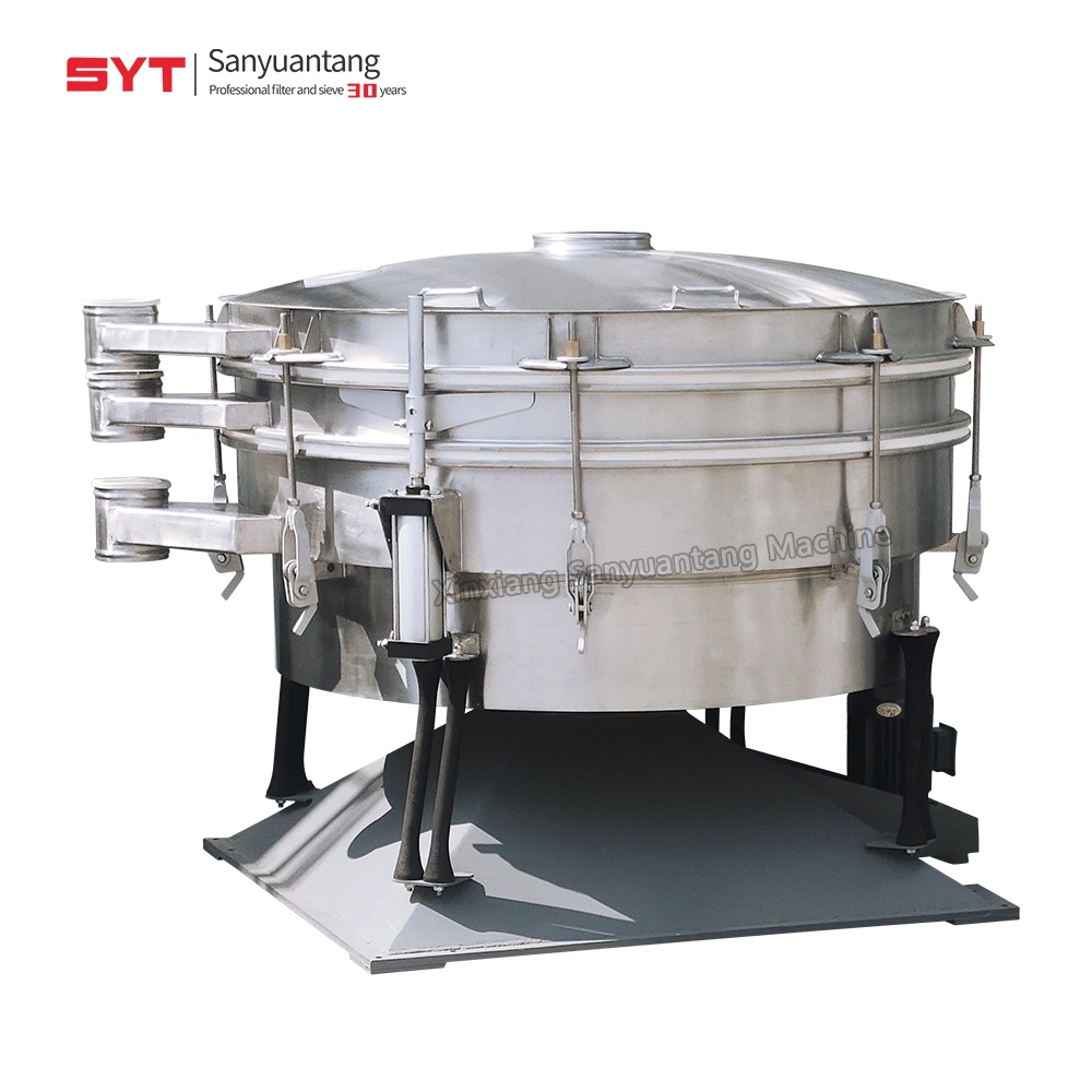 High Capacity Circular Tumbler Vibrating Screen Wood Powder Separator Sifter