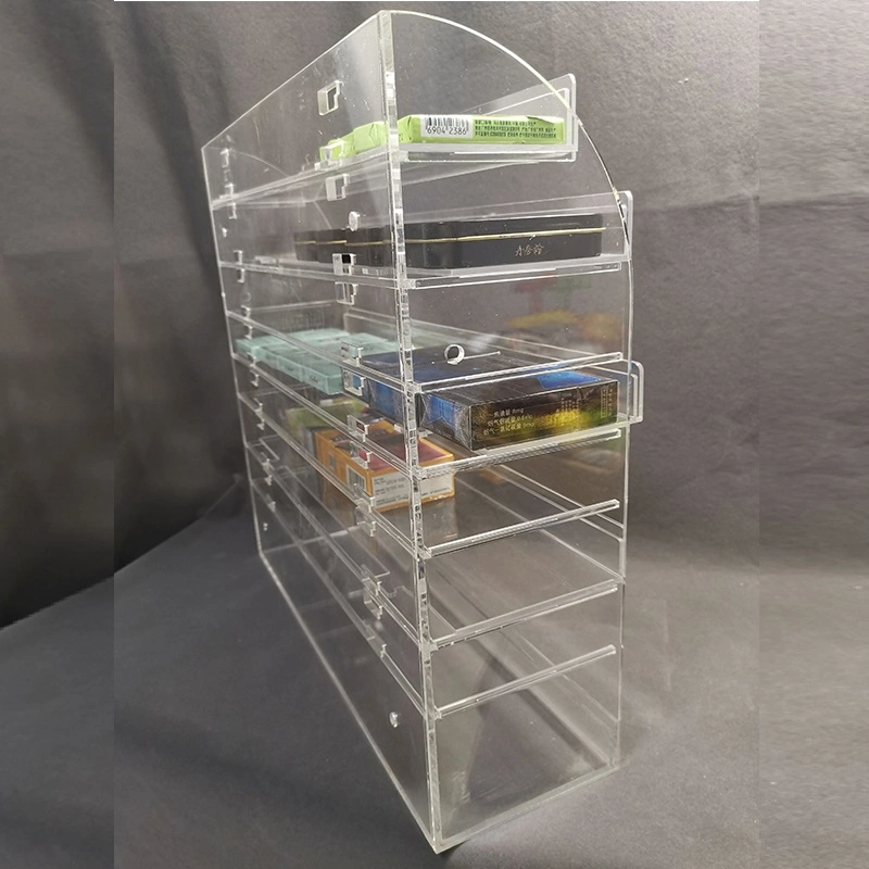 Supermarket Retail Clear Counter Acrylic Dispay Rack for Chewing Gum Sweet Candy