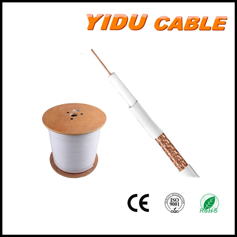 Cable de la cámara CCTV HD de doble escudo Sywv 75-7-9RG6 RG6/U Cable coaxial para TV por satélite de CATV