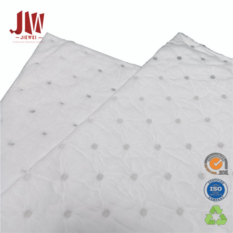 Custom Size 90cm Eco Friendly Strong High Absorbency White Heavy Duty Oil Spill Absorbing Pads Oil Absorbent Mat Pad