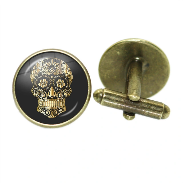 Коробки оптом Luxury Cuff Link Plastic Box Brass Antique Plated Высококачественная эмаль Индивидуальный дизайн Декорации Cufflink для мужчин