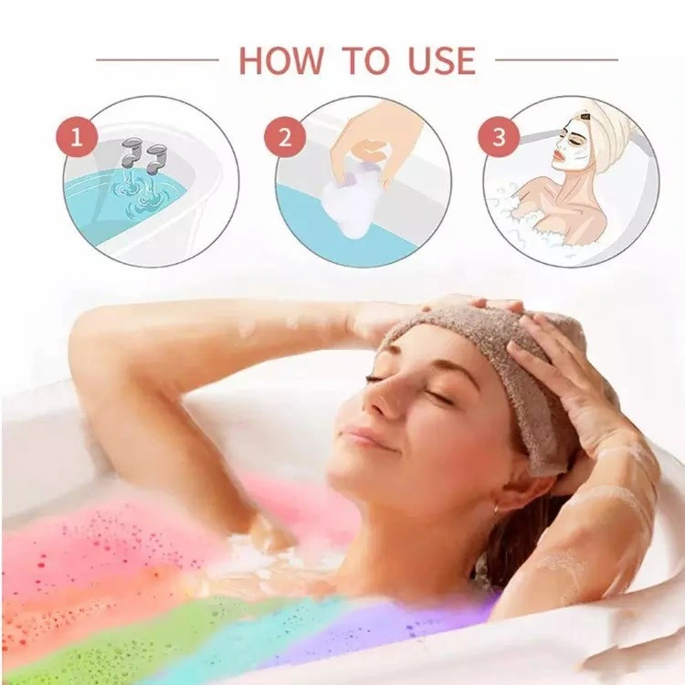 OEM SPA Gift Set Bombs for Baths Custom Rainbow Bath Bomb