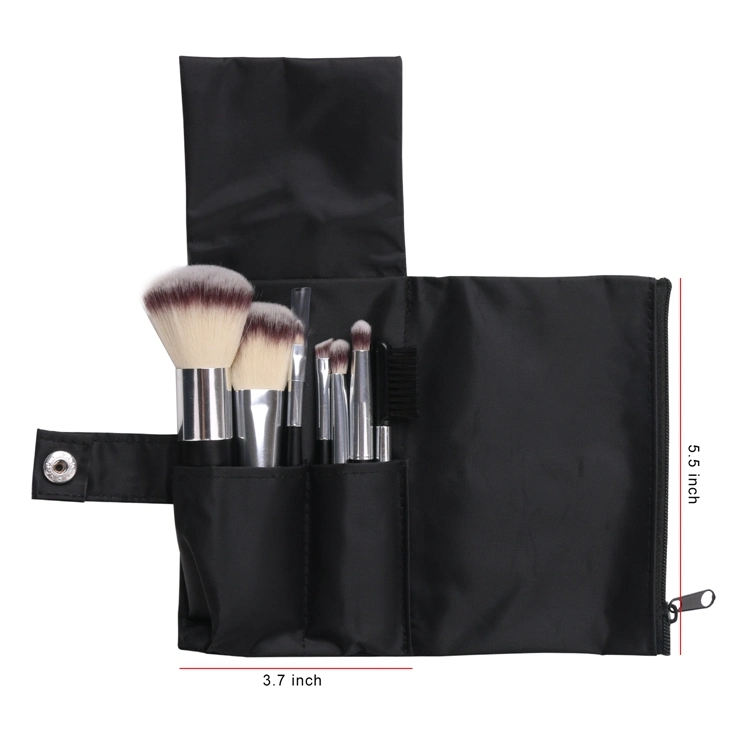 7pcs Reise-Pinsel Set Make-up-Bürste mit Knopf Tasche