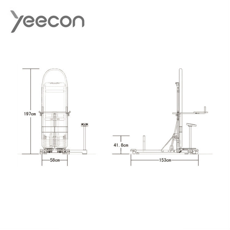 Pedal Adjustable Medical Verticalizer for Physical Therapy of Hemiplegia Treatment