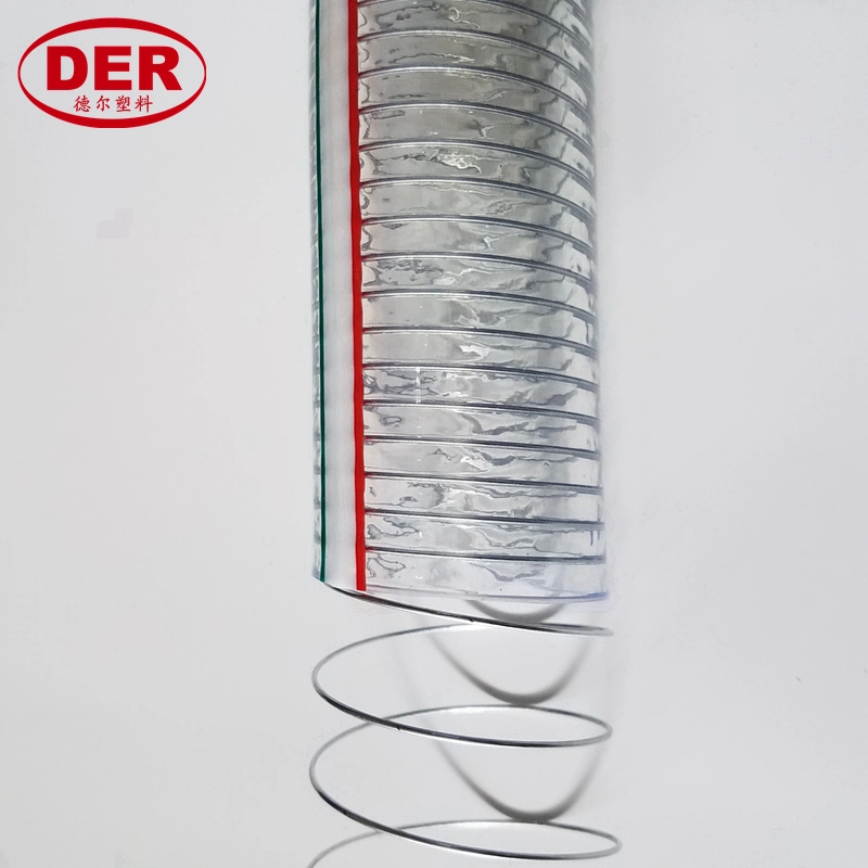 1/4"~10" Clear/Transparent PVC Plastic Spiral Steel Wire Suction/Discharge Water Soft Hose