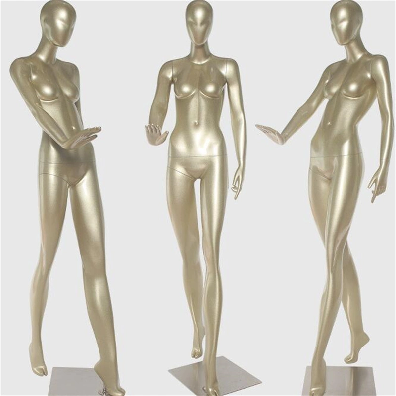 Mostrar Maniquí de Plástico de Cuerpo Completo con Acabado Brillante y Sensual