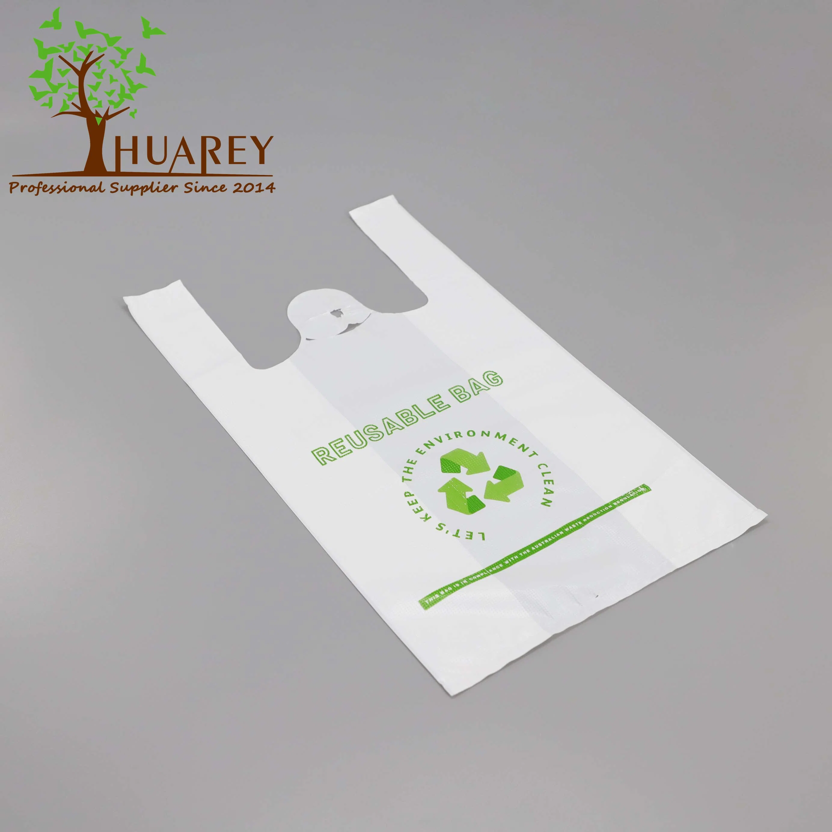 Fabricant de haute qualité dégradable T Shirt sacs+support en plastique Sacs, accepter, de conception personnalisée OEM commandes sont les bienvenus