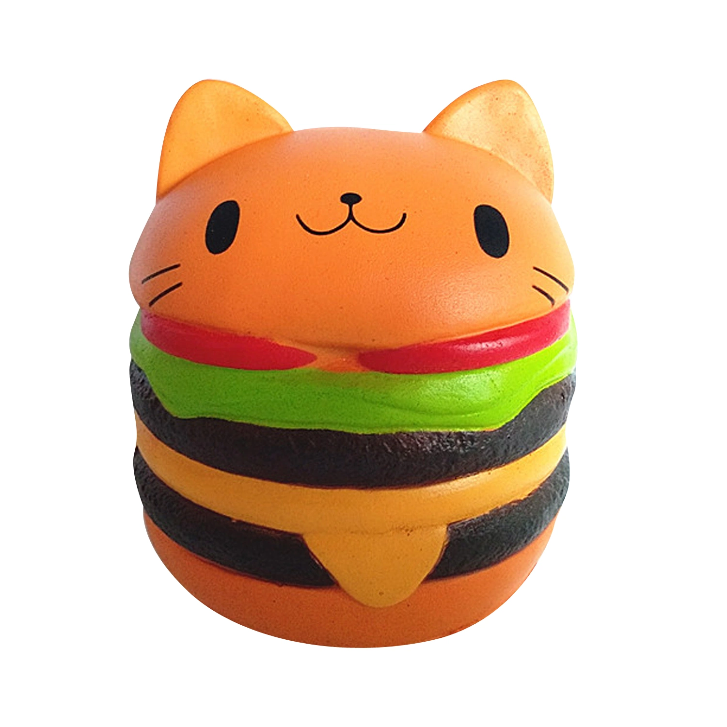 New Product 2023 Hamburger Cat Slow Rising PU Squishy Kids Children Toys Customizable Promotional