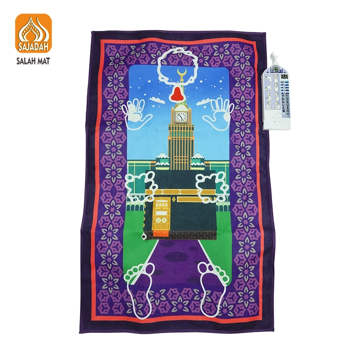 Tapis de prière électronique pliable interactif Hotly S315 pour enfants avec motif musulman.