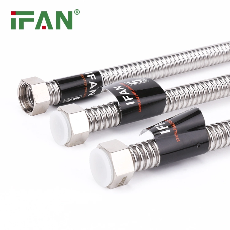 Ifan Stainless Steel 304 Wire Braided Flexible Metal Hose for Hot Water