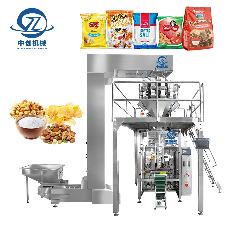 Custom Full Automatic Sunflower semillas cereales granos granos Frijoles de tabaco Gato Comida para perros fruta seca patata Chips Envoltura relleno sellado de alimentos Máquina de embalaje/embalaje