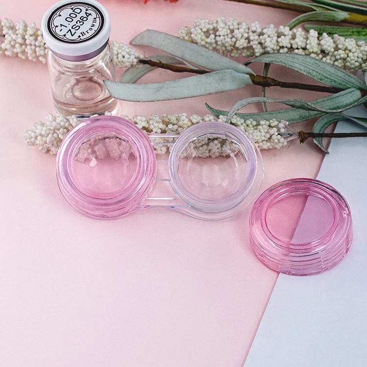 Eco-Friendly Lens Box Transparent Colourful Portable Custom Contact Lens Case