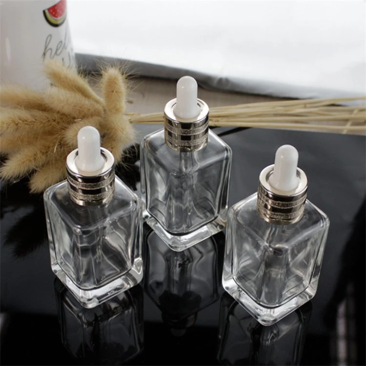 Frost Clear Red Serum Glass Bottle with Dropper