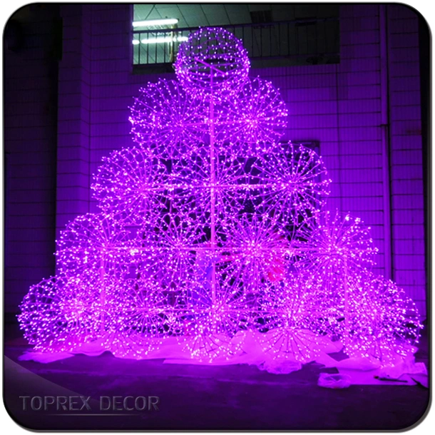 New LED Effect Holiday Event New Year Decor Outdoor Collapsible Christmas Tree with Lights