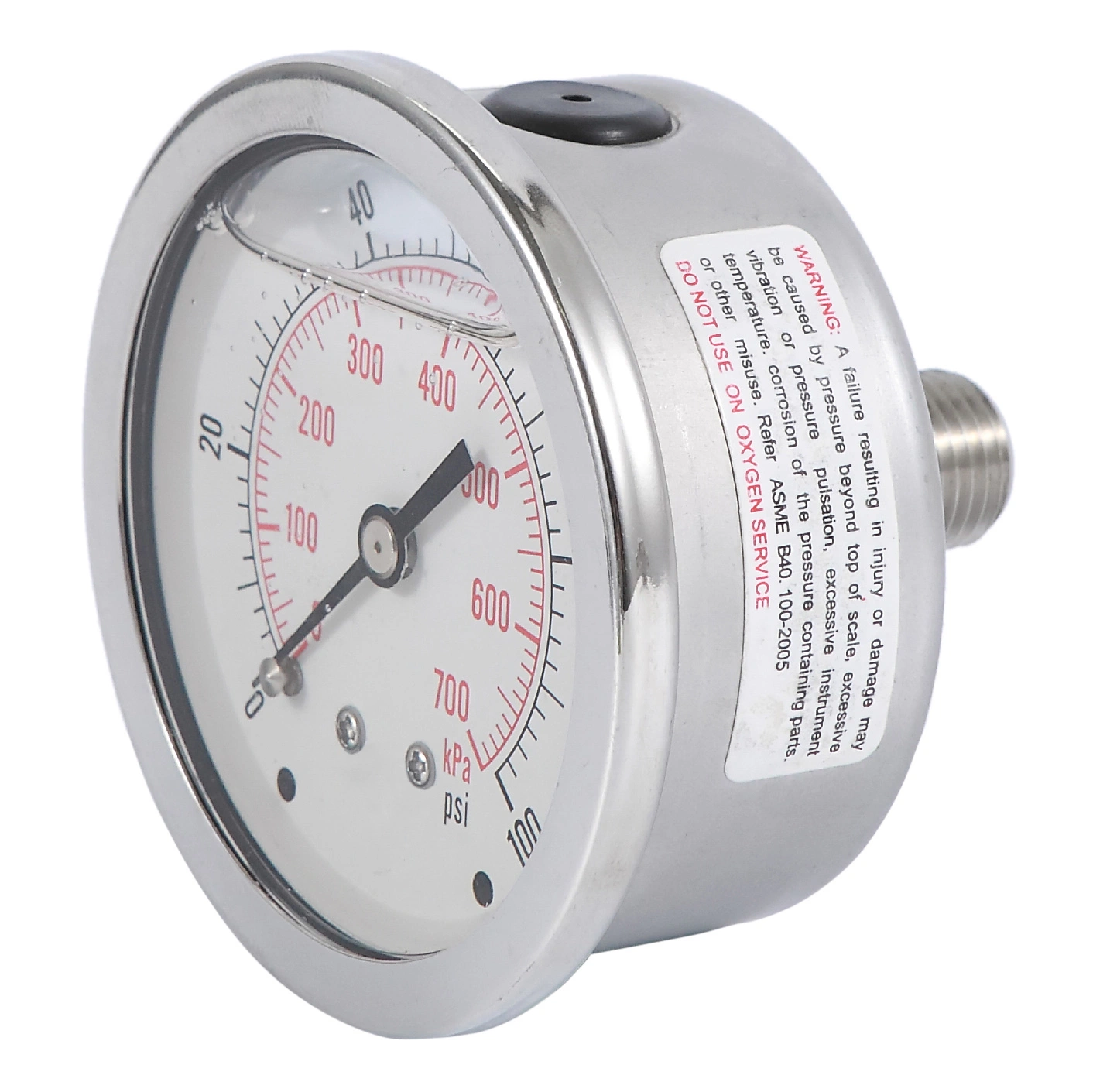 0-20 Psi Liquid Filled 304 316 Stainless Steel Marine Boat Pressure Gauge, Against Vibration