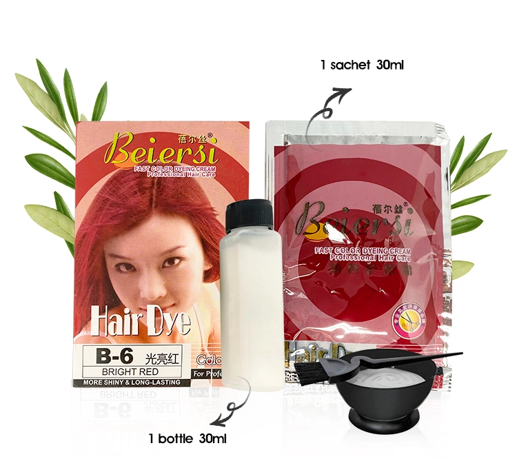 Ammonia Ppd Free Permanent Beiersi Coffee Hair Color Dye