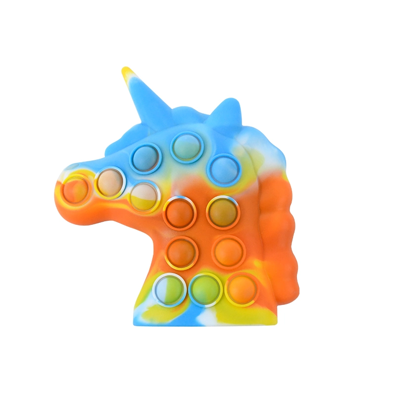 New Arrival Amazon Animals Stress Relief Toys Fluorescence Color 3D Unicorn Fidget Toy for Kids