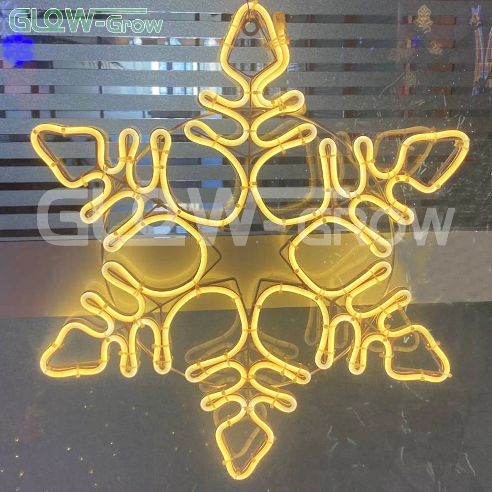 Custom Waterproof Pink Snowflake LED Neon Flex Neon Sign for Holiday Festival Home Party Decoration Light