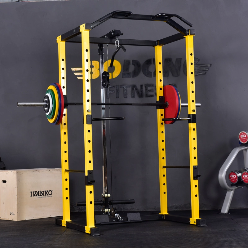 Heavy Duty Adjustable Squat Rack Home Gym Fitness Smith Machine Squat Rack