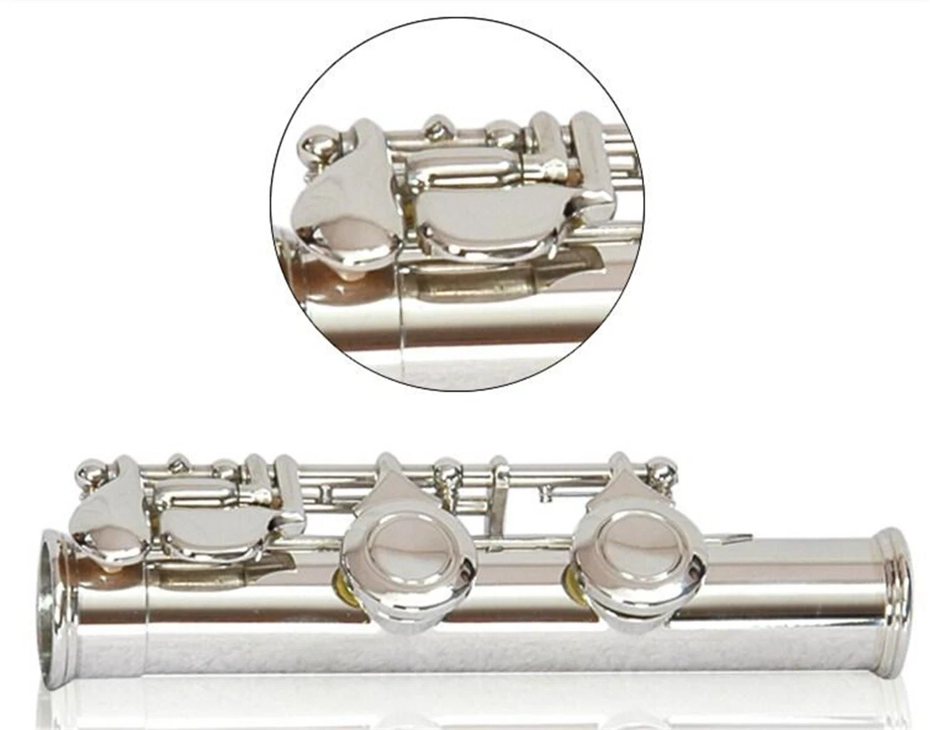 Wholesale/Supplier Flute / Silver Lip Plate & Riser Flute/ C Foot