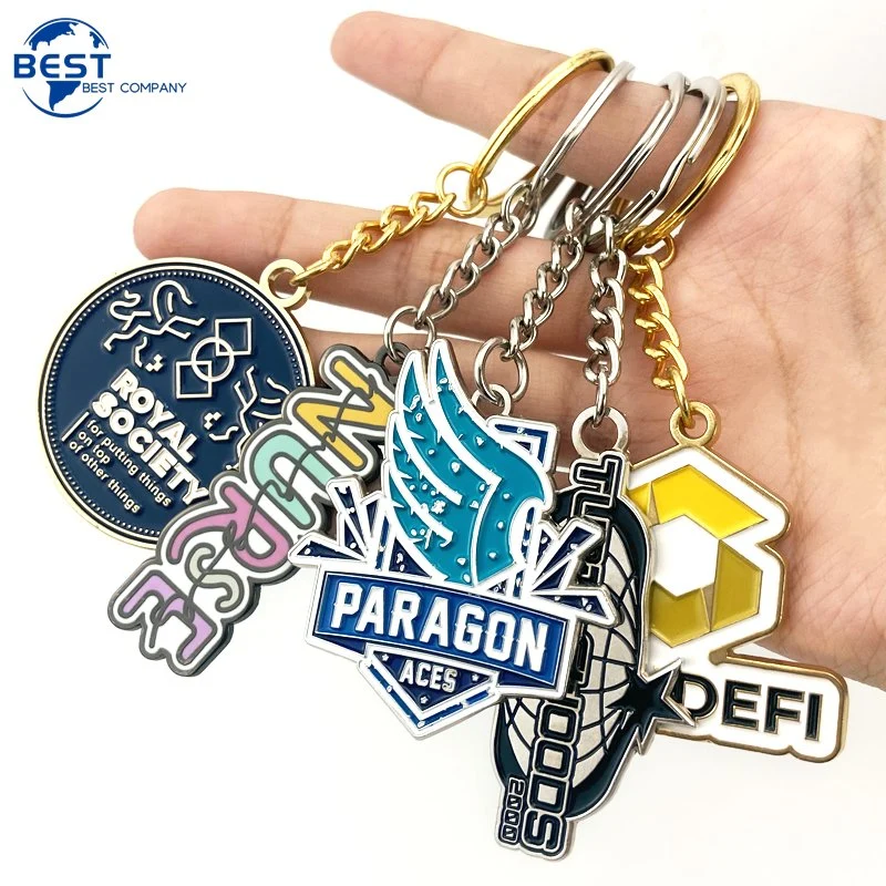 Wholesale/Supplier Car Accessories Keyring Custom Logo Metal Keychain Blank Key Holder Ring Custom Soft Hard Enamel Key Chain Keychain