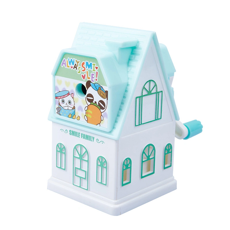 Sweet Style Student School Stationery Cheap and Exquisite House Shaped Pencil Sharpener