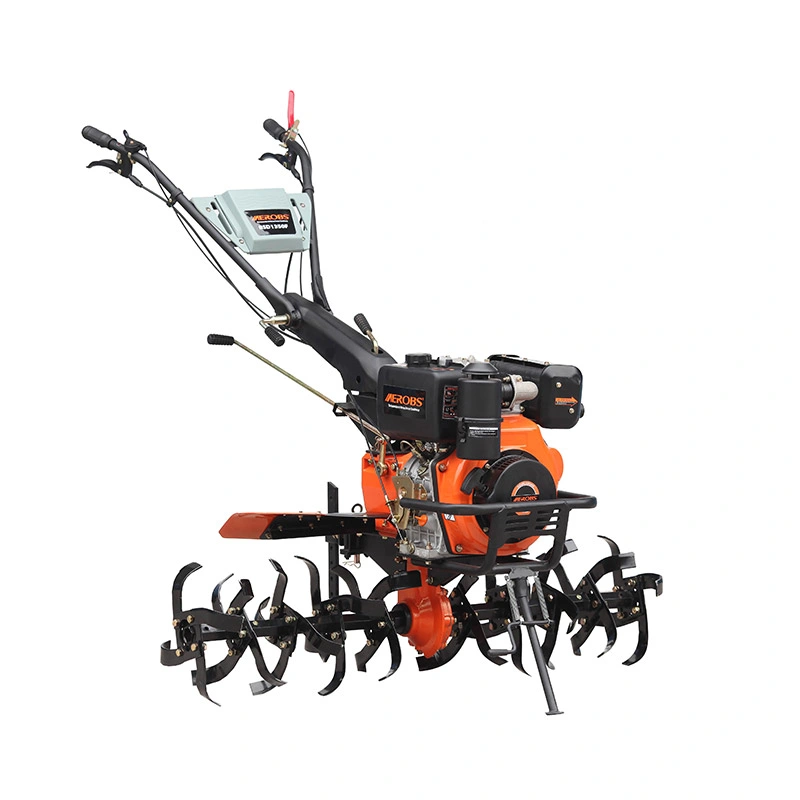 5.0-12 Tire 4 Pieces 5 Groups Blades Agricultural Mini Cultivator Machine