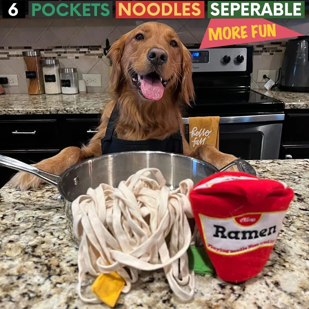 Brinquedo macio para cão interativo para nariz da Taça dos noodles com fugas Formação Educacional brinquedo de mastigar de comida