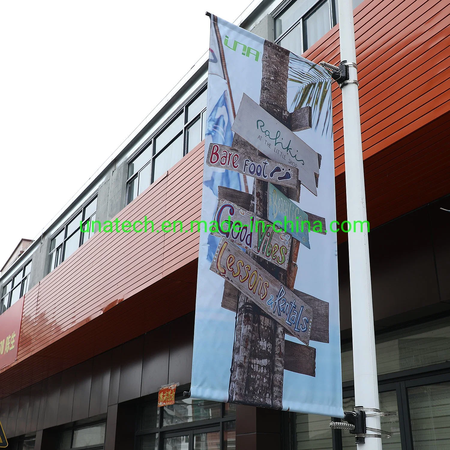 Street Pole Advertising Flex Banner Poster Hardware Media Spring Bracket