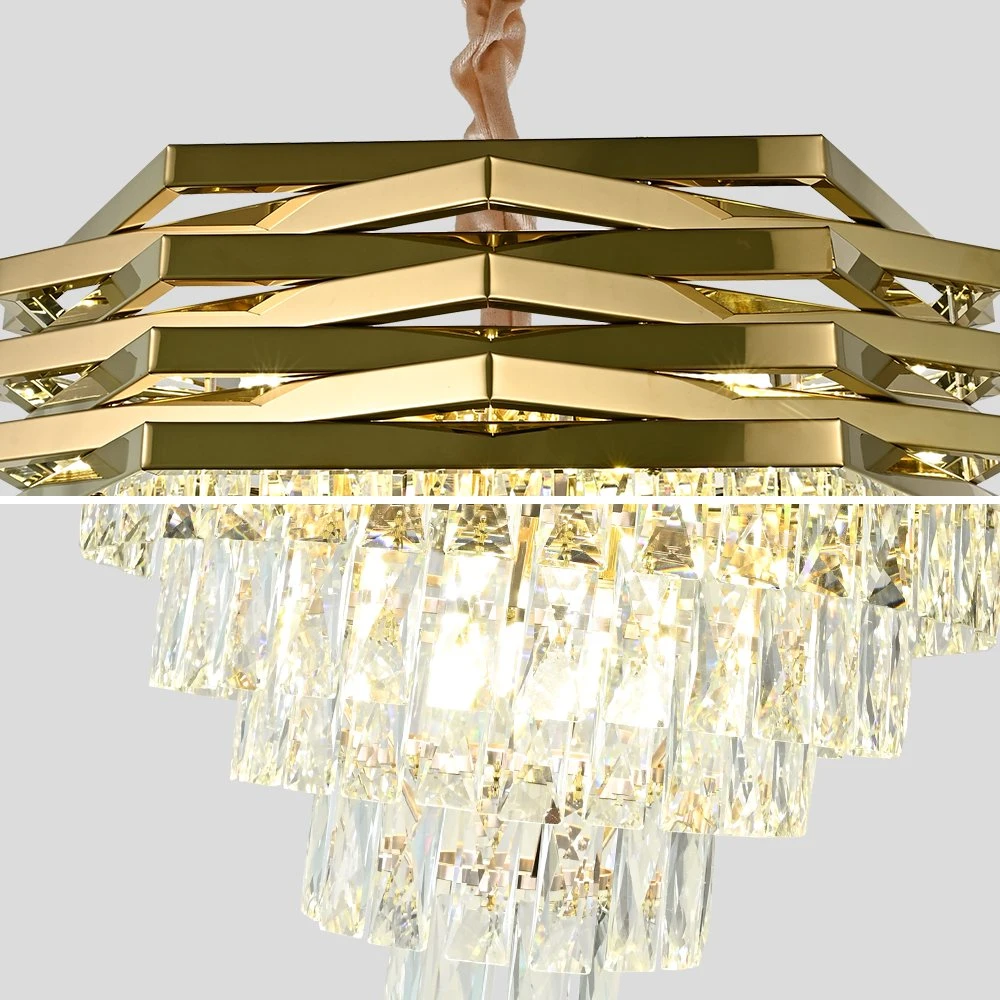 Cristal Chandelier moderno minimalista Hogar Sala de estar decoración de techo Luste Lámpara colgante