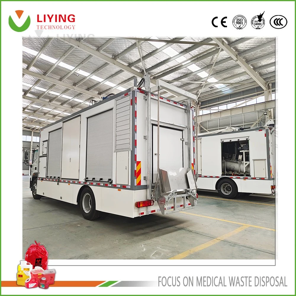 Mobile Eco-Friendly Infectious Waste Microwave Diposal Machine Hospital Clinic Waste Shredder Disinfection Truck