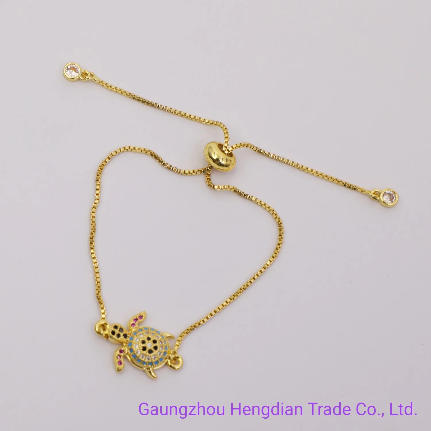 2020 Wholesale Fashion 18K Gold Plated Clover Pendant Bracelet Adjustable Accessories