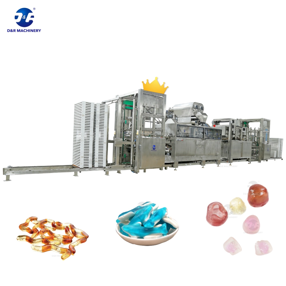 China Confectionery Machinery Center Filling Jelly Bean Pectin Gummy Candy Making Machine Starch Mogul Plant Gummy Candy Production Line