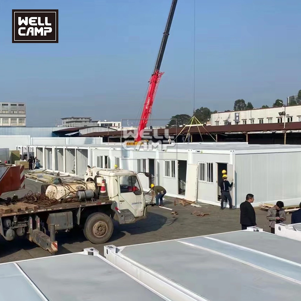 Oficinas temporales de alto rendimiento portátil de 40 pies Flat Pack contenedor rápido de construir la escuela