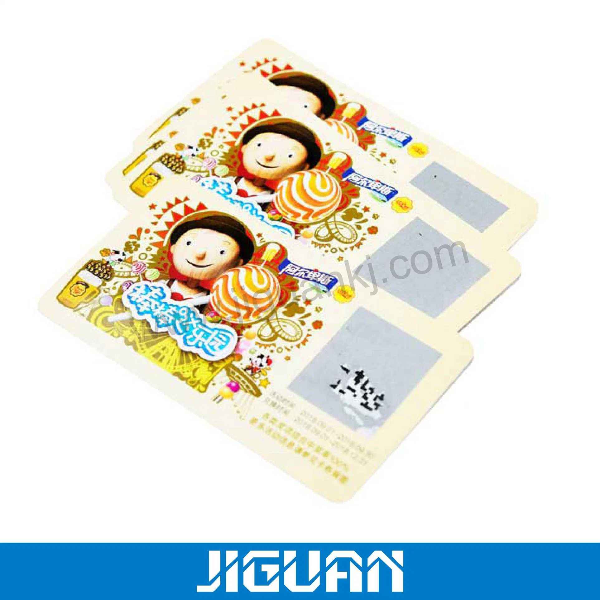 Billet de loterie Scratch Card Carte de papier d'impression pour la société fête annuelle