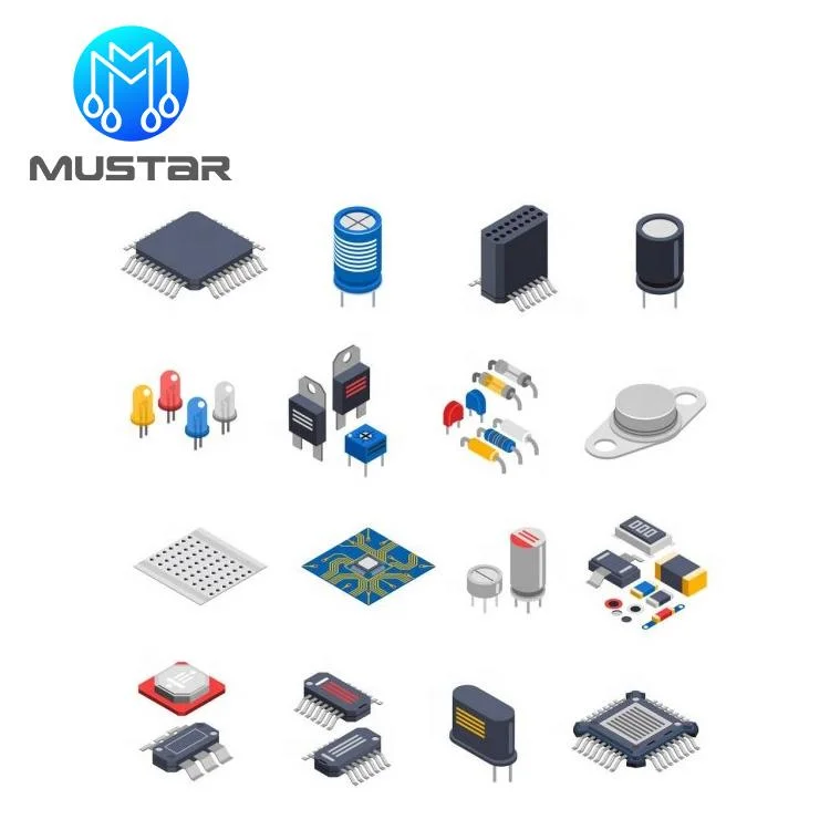 ICS, condensadores, resistencias, conectores, transistores, Crystal, Lista de LDM para componentes electrónicos