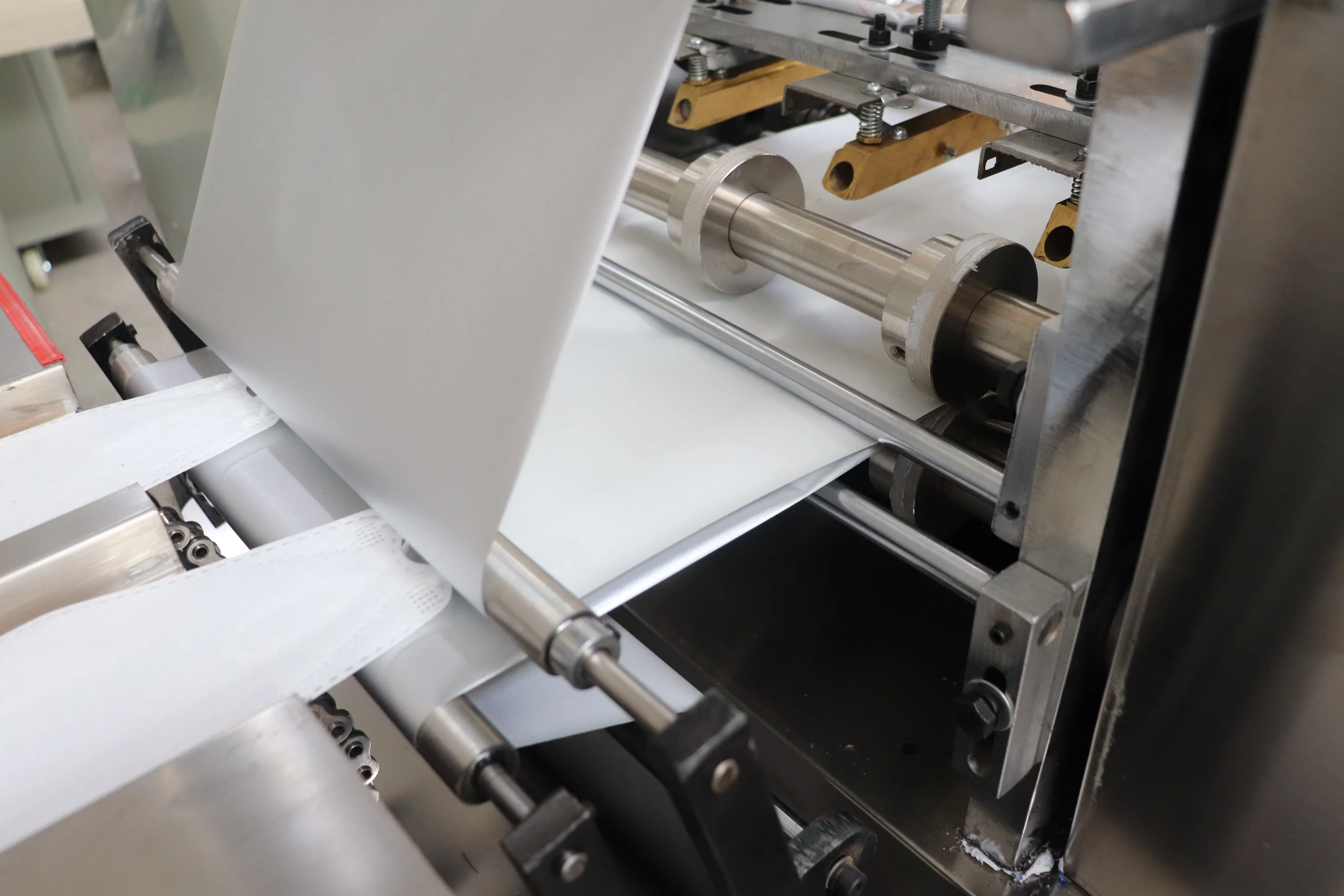 Guantes quirúrgicos de goma estériles máquina de embalaje película de papel de diálisis cuatro Sellado lateral