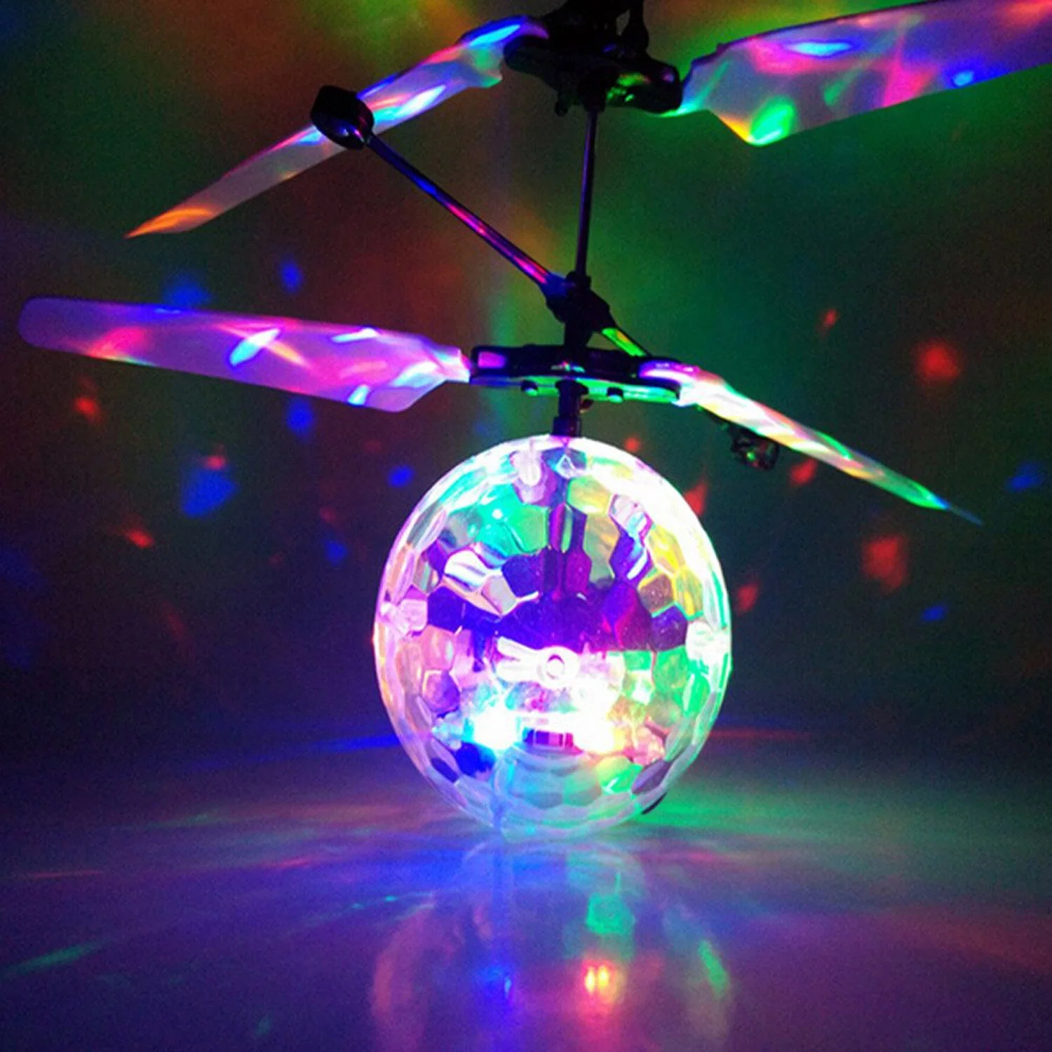 Flying Toy Ball Disco Helicopter Shining Colorful Flying Drone