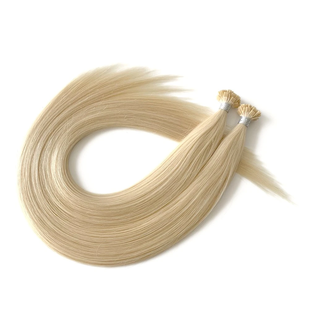 Factory Price Top Quality Raw Flat Tip Hair Natural Color Straight Hair Virgin Remy Russian Hair Extensions