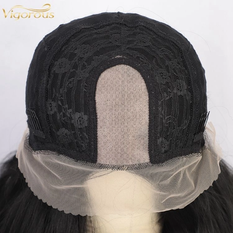 Long Black Synthetic Body Wavy Lace Front Wig Daily Natural Hair