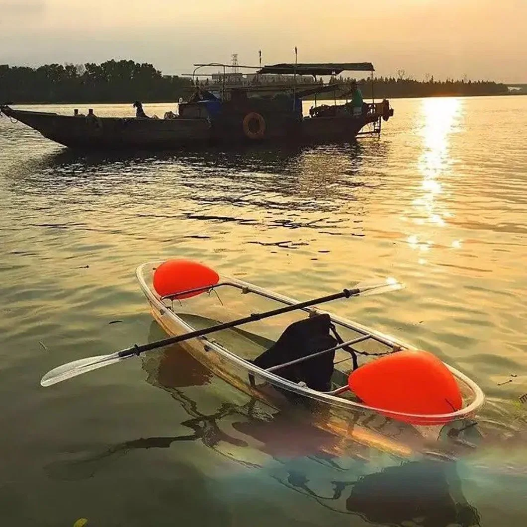 Commerce de gros bateau PC transparent main adulte l'aviron/activité de jeu de kayak-eau électrique