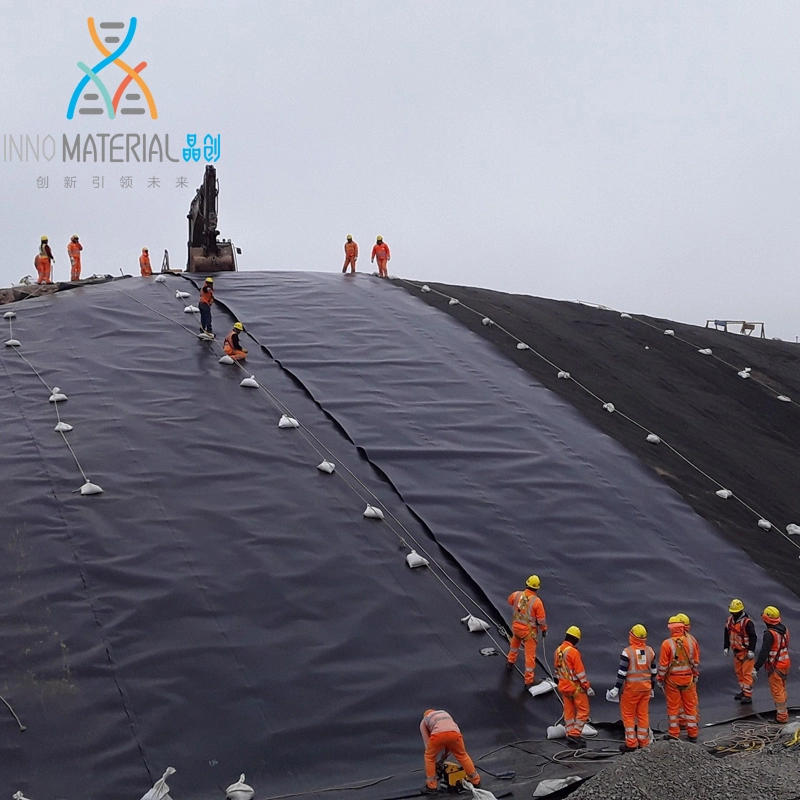 Transportation Project Hydraulic Inno Paper Roll +Woven Geotextile Dam Liner Smooth Geomembrane