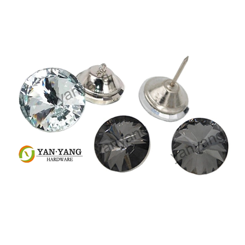 Yanyang Boutons de canapé en cristal rond durables de 22 mm Boutons de meubles d'ameublement de 25 mm.