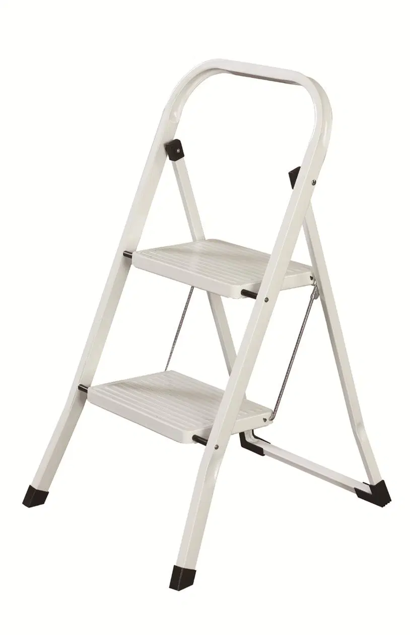 Metal Steel Sturdy 3 Step Folding Step Stool Ladder for Adult with Handgrip & Anti-Slip