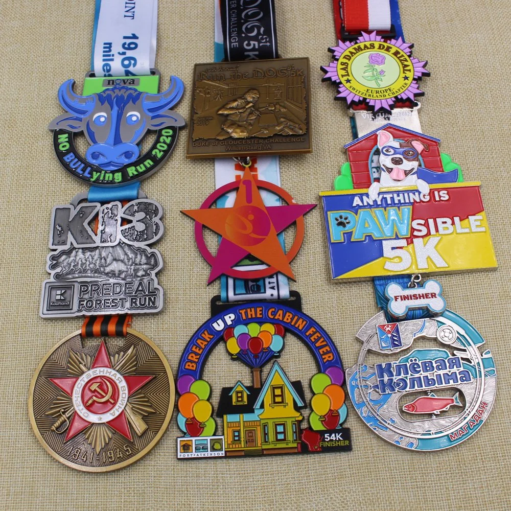 China Supply Customized Bespoke Metal Sports Marathon Finisher Medallion Medallion Medal