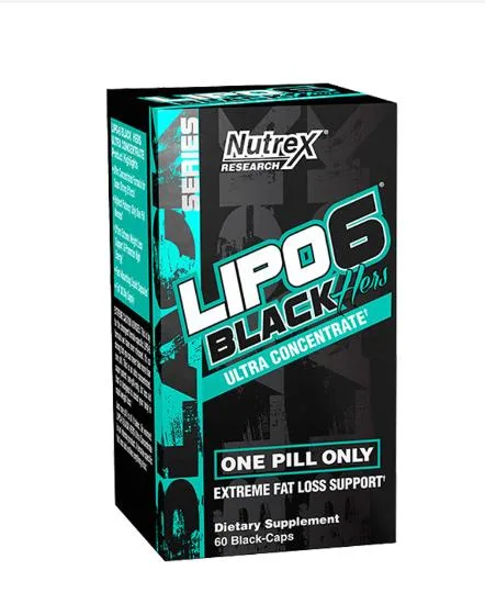 Nutrex Research Lipo-6 Black Hers Ultra Concentrate Weight Loss Pills for Women Fat Burner, Appetite Suppressant, Metabolism Booster for Weight Loss + Hair,