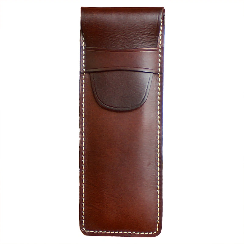 Raw Back Genuine Leather Luxury Pen Holder for Business Man