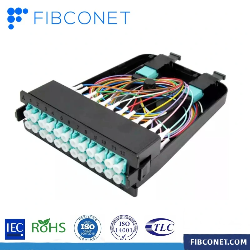 FTTH Optical OS2/Om3/Om4 12/24/36 Fiber Optic MTP MPO LC Cassette Module