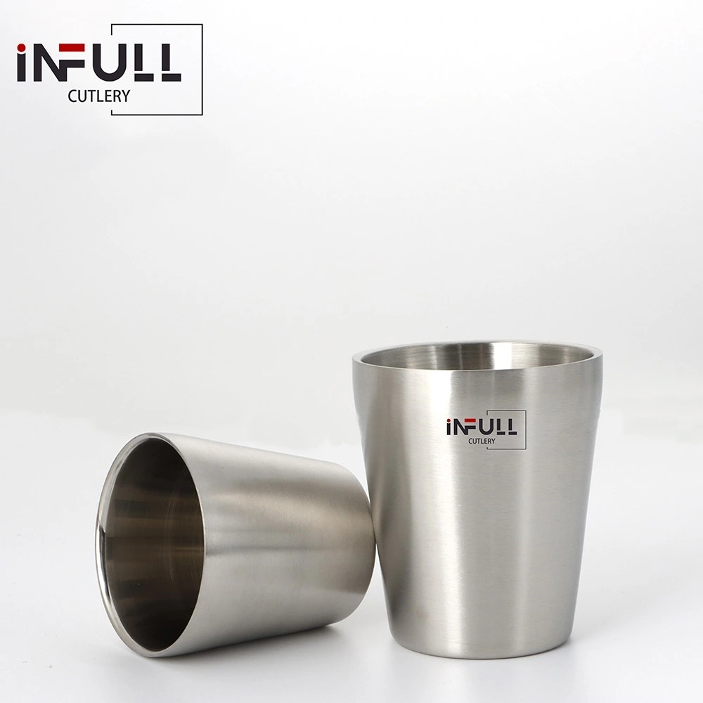 Personalizar Drinkware Acero inoxidable Plata Copa recta cóctel de vidrio beber Copa de vino